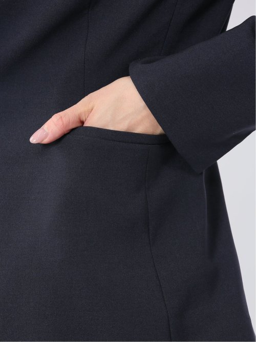 ウェザーストレッチウォッシャブル 1ボタンジャケット 紺(セットアップ可能)