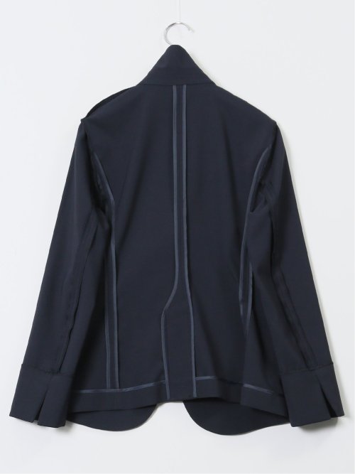 ウェザーストレッチウォッシャブル 1ボタンジャケット 紺(セットアップ可能)