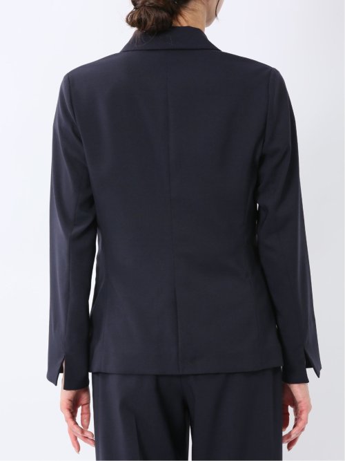 ウェザーストレッチウォッシャブル 1ボタンジャケット 紺(セットアップ可能)