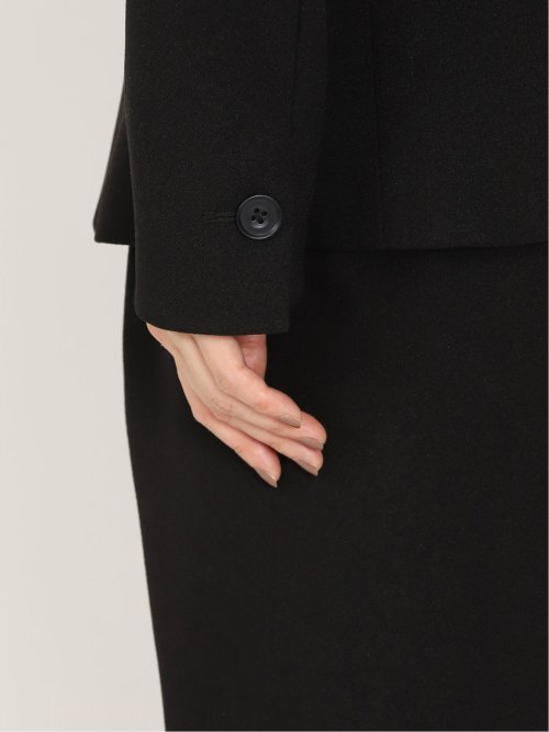 ウーリッシュ カラーレスジャケット 黒(セットアップ可能)