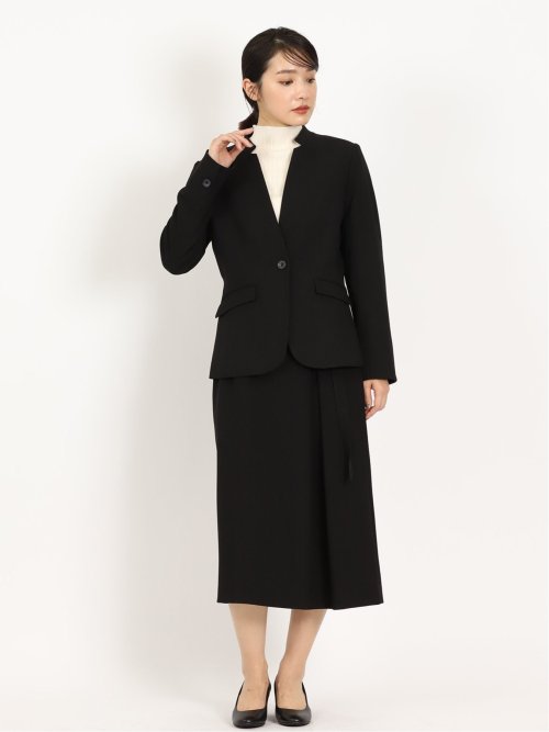 ウーリッシュ カラーレスジャケット 黒(セットアップ可能)