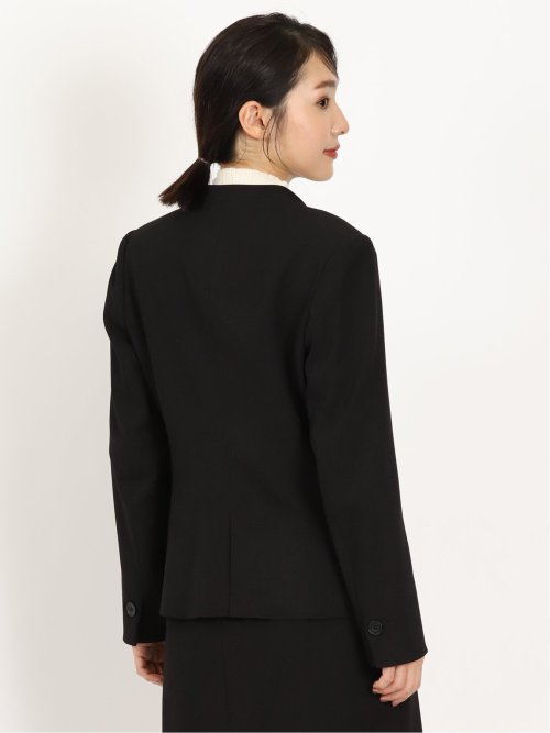 ウーリッシュ カラーレスジャケット 黒(セットアップ可能)