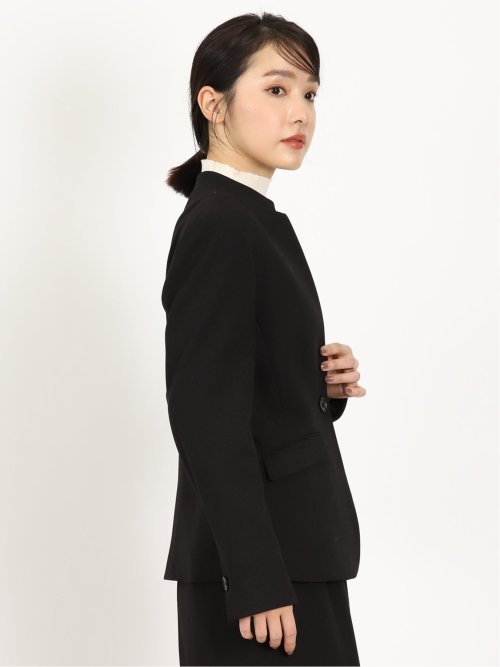 ウーリッシュ カラーレスジャケット 黒(セットアップ可能)