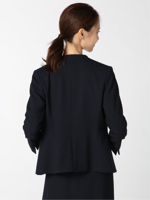 ウーリッシュ カラーレスジャケット 紺(セットアップ可能)(S 75紺