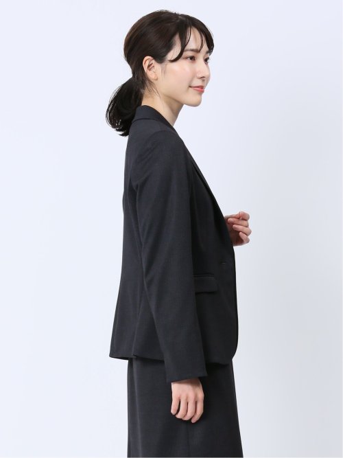 ストレッチポンチ 1ボタンジャケット 無地柄(セットアップ可能)