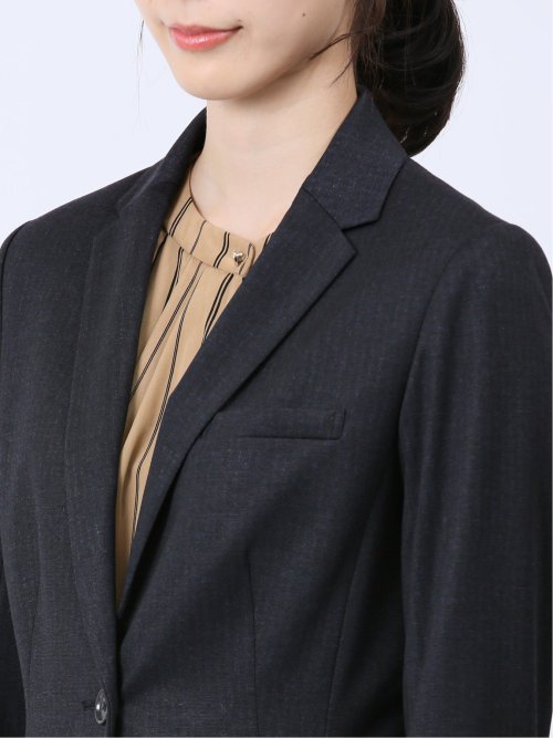 ストレッチポンチ 1ボタンジャケット 無地柄(セットアップ可能)