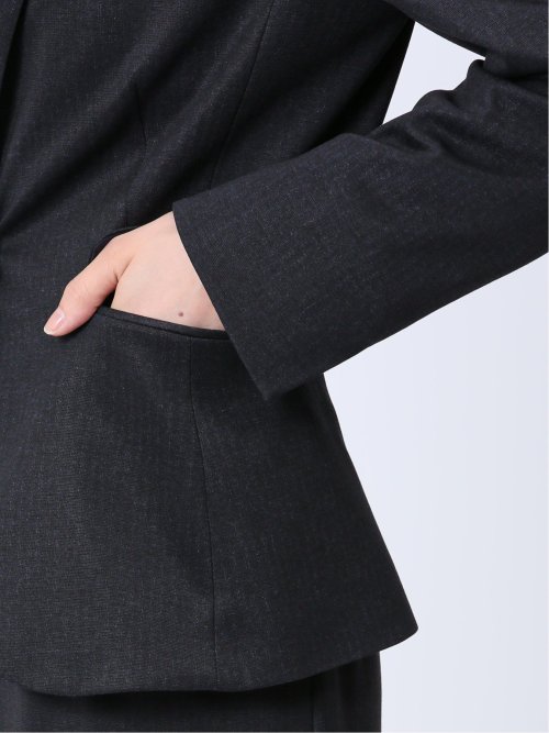 ストレッチポンチ 1ボタンジャケット 無地柄(セットアップ可能)