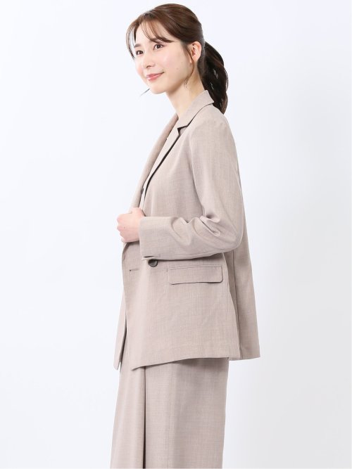 杢調 ダブルジャケット ベージュ(セットアップ可能)