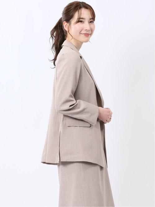 杢調 ダブルジャケット ベージュ(セットアップ可能)