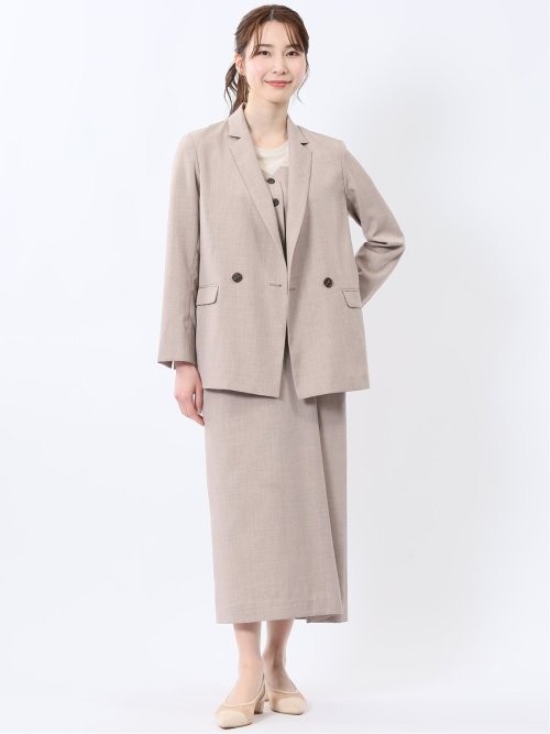 杢調 ダブルジャケット ベージュ(セットアップ可能)