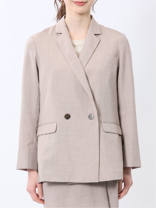 杢調 ダブルジャケット ベージュ(セットアップ可能)