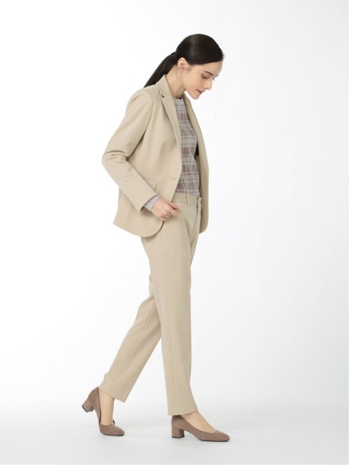 アルガンオイル 1ボタンテーラージャケット ベージュ(セットアップ可能)