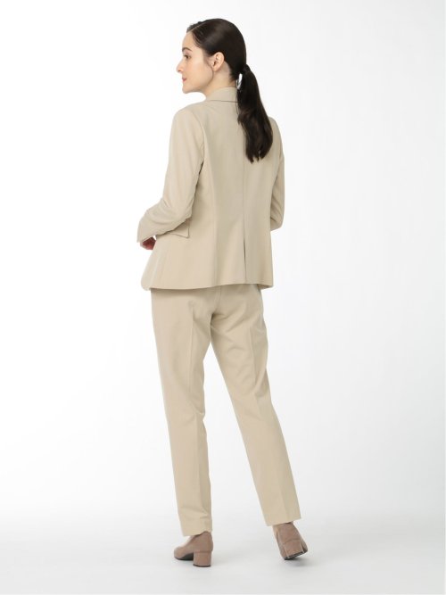 アルガンオイル 1ボタンテーラージャケット ベージュ(セットアップ可能)