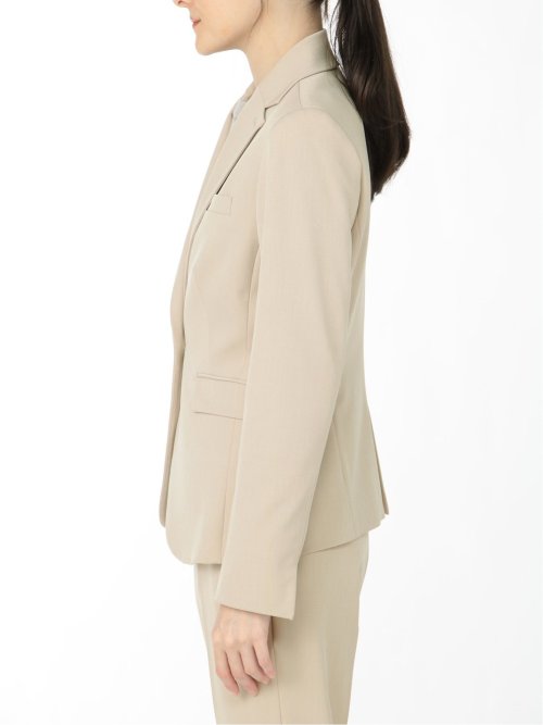 アルガンオイル 1ボタンテーラージャケット ベージュ(セットアップ可能)