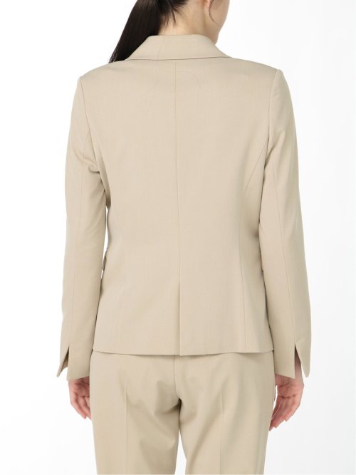 アルガンオイル 1ボタンテーラージャケット ベージュ(セットアップ可能)