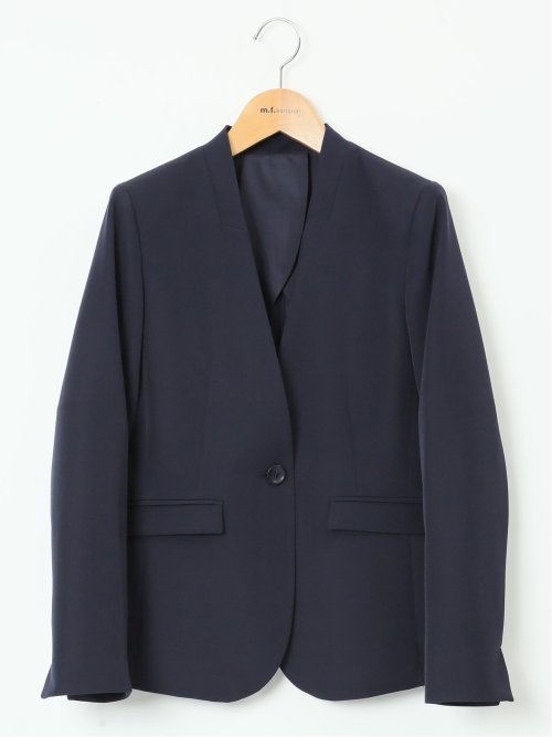 ダブルクロス カラーレスジャケット 紺(セットアップ可能)