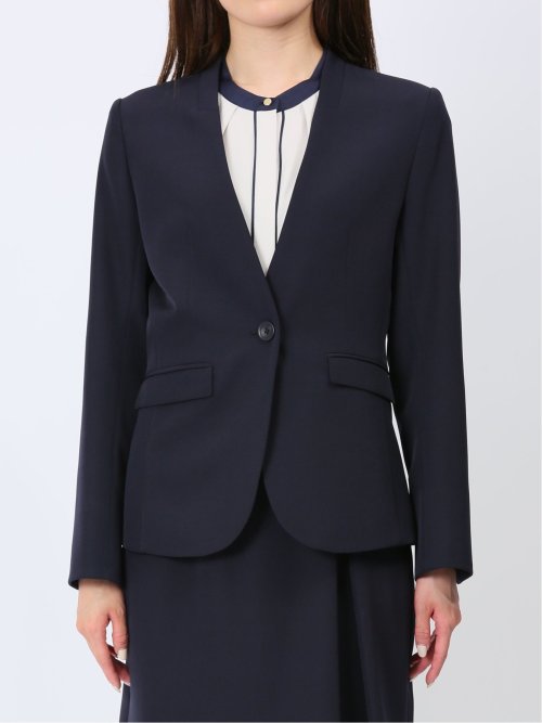 ダブルクロス カラーレスジャケット 紺(セットアップ可能)