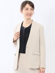 ダブルクロス カラーレスジャケット ベージュ(セットアップ可能)