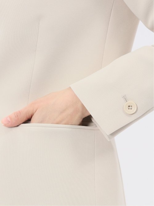 ダブルクロス カラーレスジャケット ベージュ(セットアップ可能)