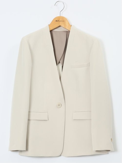 ダブルクロス カラーレスジャケット ベージュ(セットアップ可能)