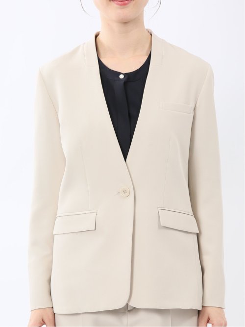 ダブルクロス カラーレスジャケット ベージュ(セットアップ可能)