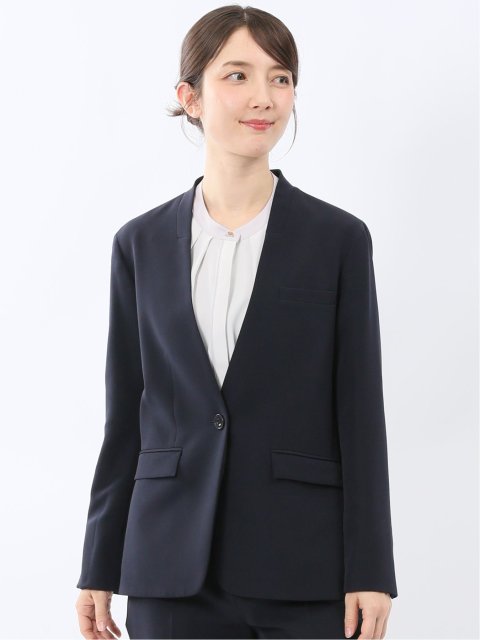 ダブルクロス カラーレスジャケット 紺(セットアップ可能)