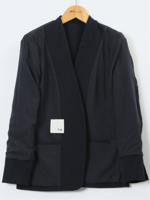 ダブルクロス カラーレスジャケット 紺(セットアップ可能)