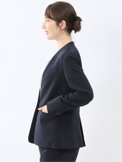 ダブルクロス カラーレスジャケット 紺(セットアップ可能)