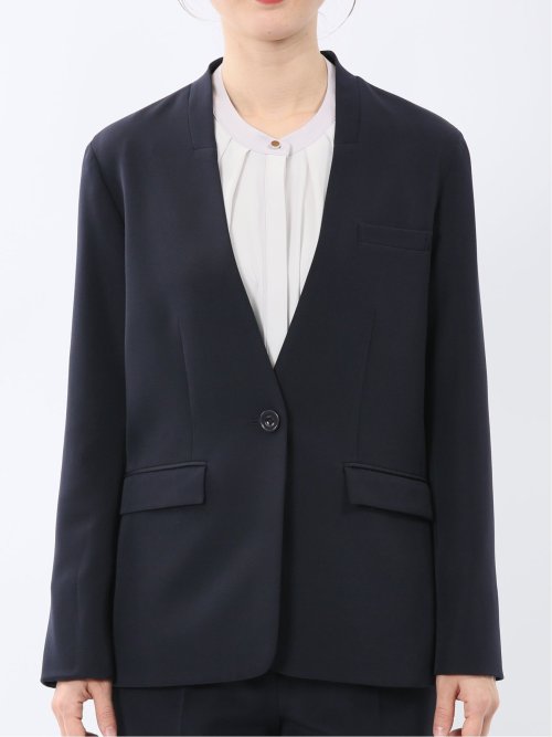 ダブルクロス カラーレスジャケット 紺(セットアップ可能)