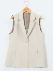 ダブルクロス ロングジレ ベージュ(セットアップ可能)