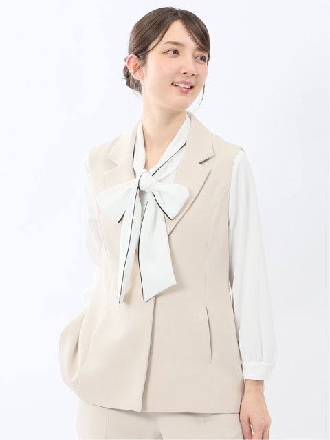 ダブルクロス ロングジレ ベージュ(セットアップ可能)