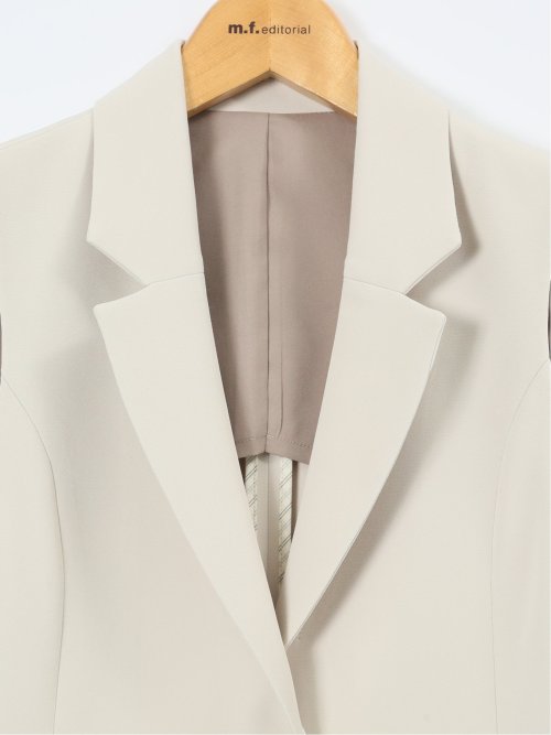 ダブルクロス ロングジレ ベージュ(セットアップ可能)