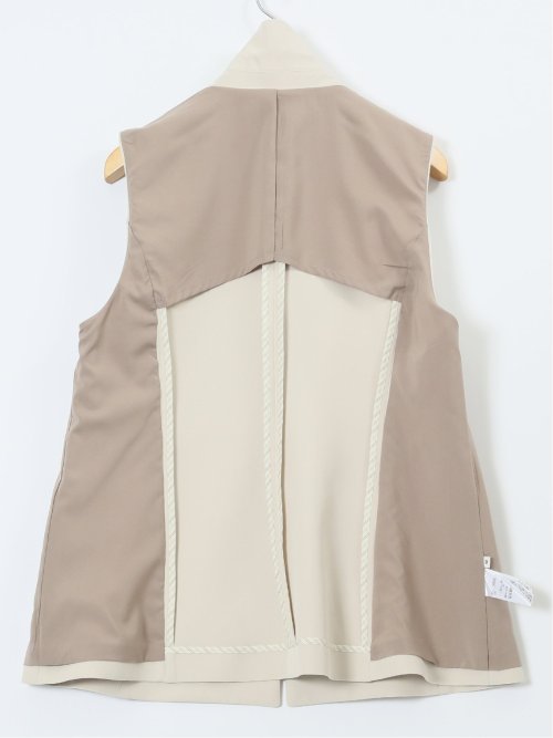 ダブルクロス ロングジレ ベージュ(セットアップ可能)