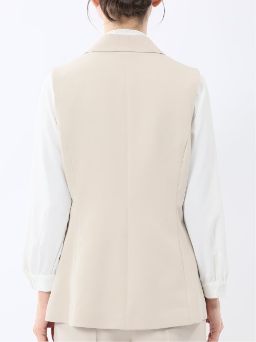 ダブルクロス ロングジレ ベージュ(セットアップ可能)