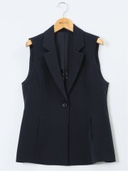 ダブルクロス ロングジレ 紺(セットアップ可能)