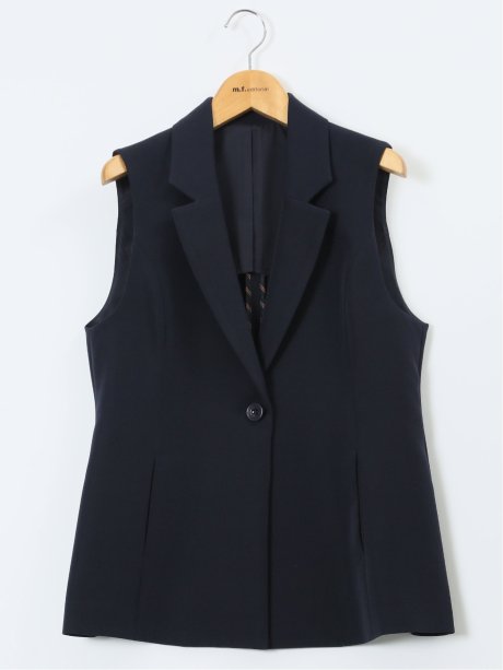 ダブルクロス ロングジレ 紺(セットアップ可能)