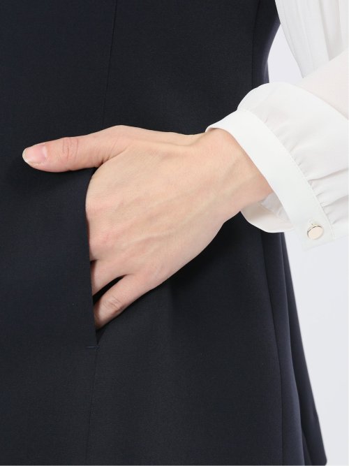 ダブルクロス ロングジレ 紺(セットアップ可能)