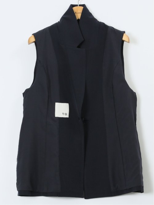 ダブルクロス ロングジレ 紺(セットアップ可能)