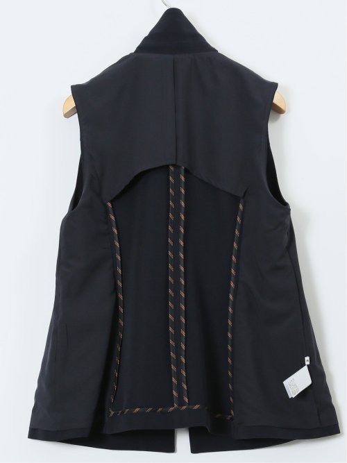 ダブルクロス ロングジレ 紺(セットアップ可能)