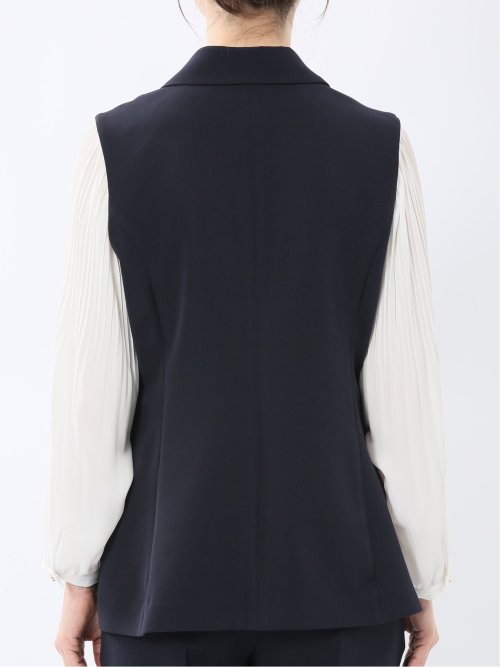 ダブルクロス ロングジレ 紺(セットアップ可能)