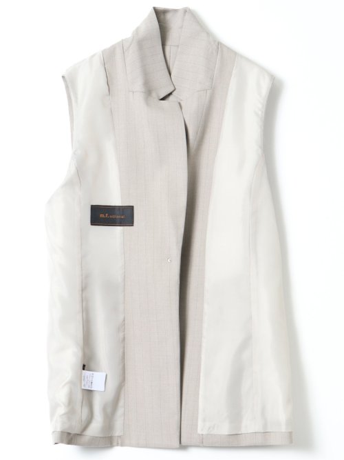 ビリーストライプ テーラードジレ ベージュ(セットアップ可能)