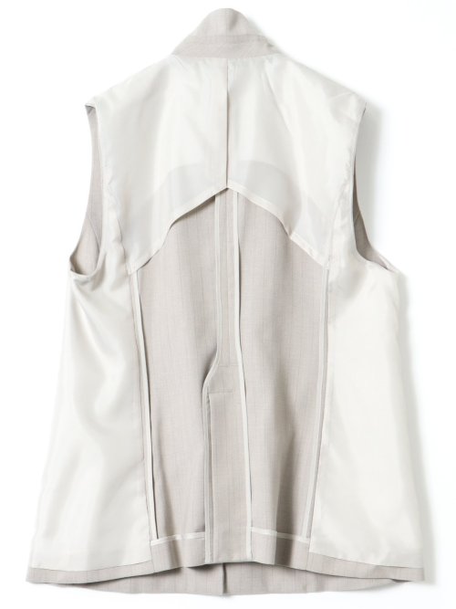 ビリーストライプ テーラードジレ ベージュ(セットアップ可能)