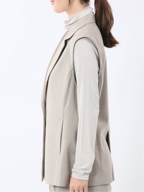 ビリーストライプ テーラードジレ ベージュ(セットアップ可能)