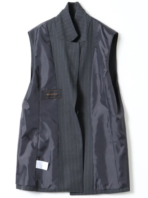 ビリーストライプ テーラードジレ グレー(セットアップ可能)