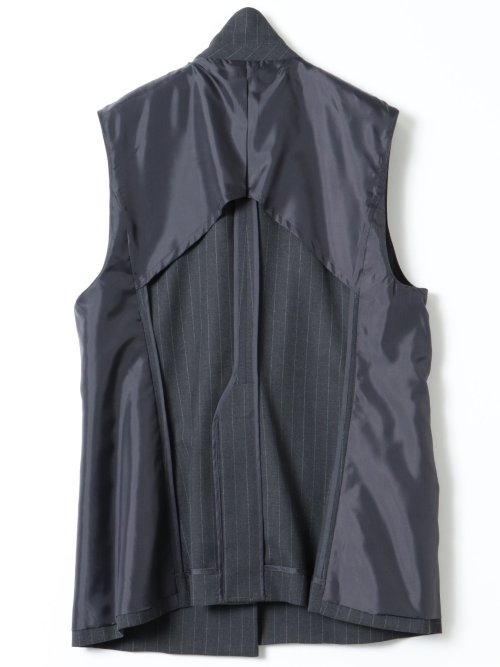 ビリーストライプ テーラードジレ グレー(セットアップ可能)