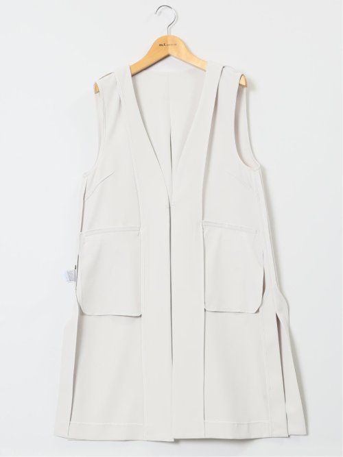 ダブルクロス ロングジレ ライトグレー(セットアップ可能)