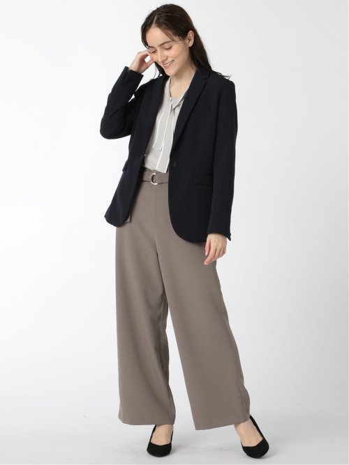 ダブルクロス 1ボタンテーラージャケット 紺