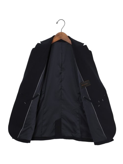 ダブルクロス 1ボタンテーラージャケット 紺