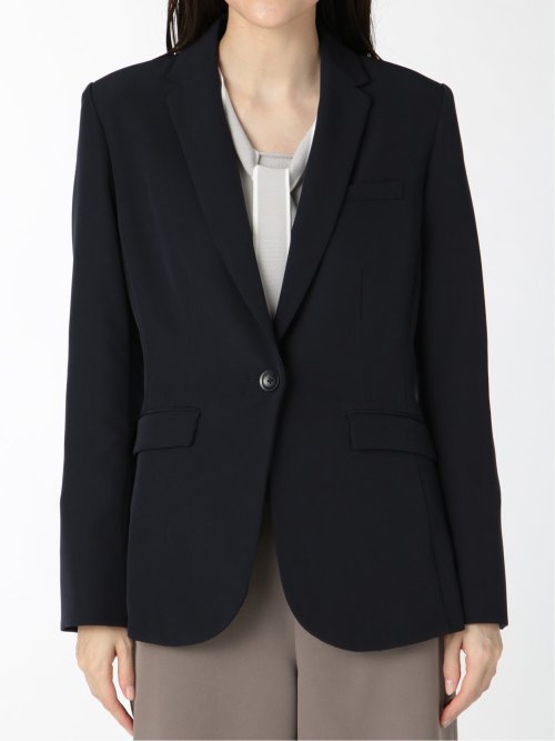 ダブルクロス 1ボタンテーラージャケット 紺