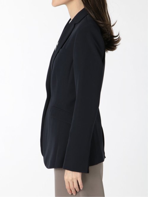 ダブルクロス 1ボタンテーラージャケット 紺